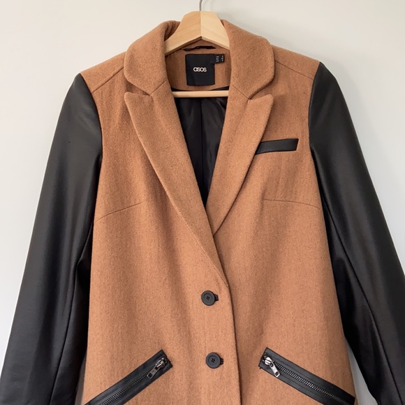 ASOS Camel Wool Blazer Jacket - Picture 2 of 13